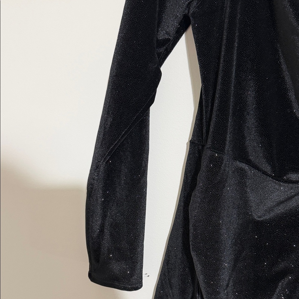 Altar'd State Shimmering Black Long Sleeve Dress - Picture 4 of 4